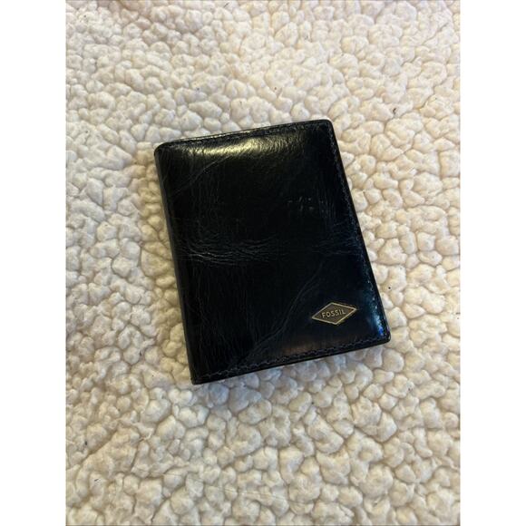 Fossil Everett Card Case Wallet Bifold Leather - Picture 1 of 3